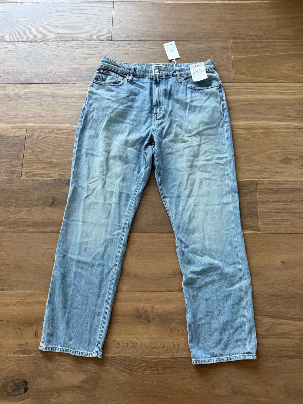 Madewell The Curvy Dean Easy Straight Jean - size 30 - NEW WITH TAGS